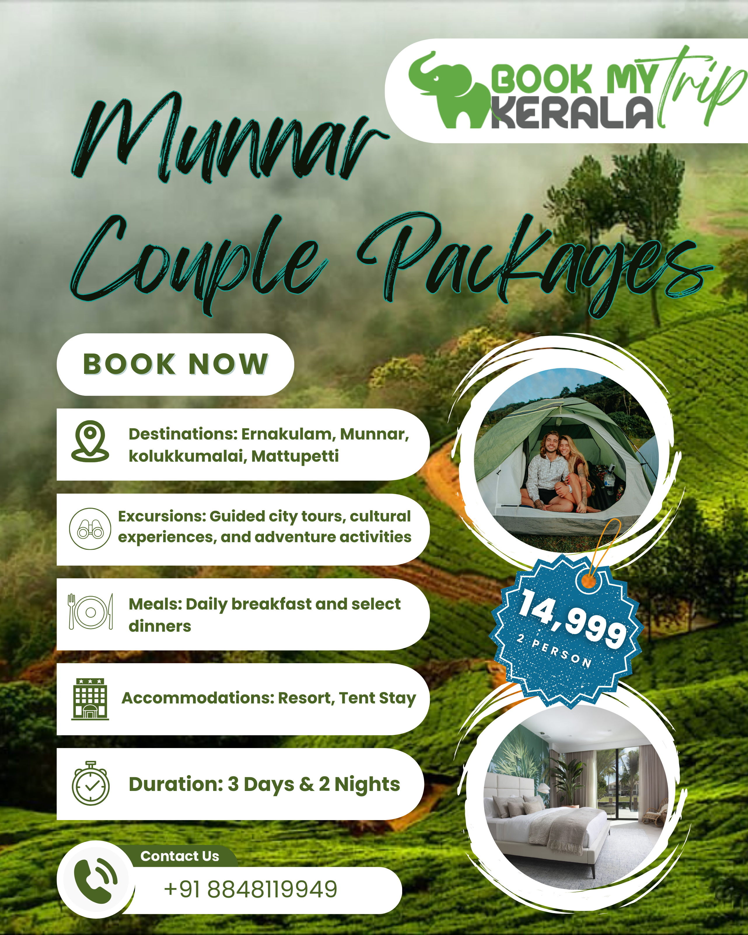 3 Days 2 Night Kerala Munnar Tour Package