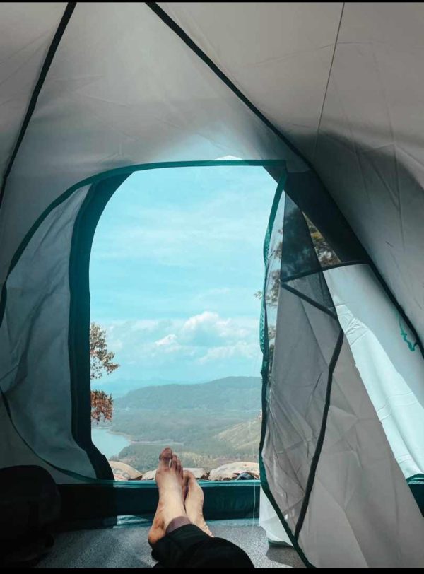 Outside-view-from-the-tent in Munnar Kolukkumalai Tent Stay